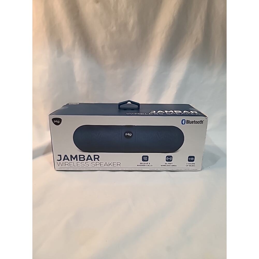 Jambar Wireless Speaker Bluetooth, Blue, 30ft Wireless Area, 2 Hours, Small